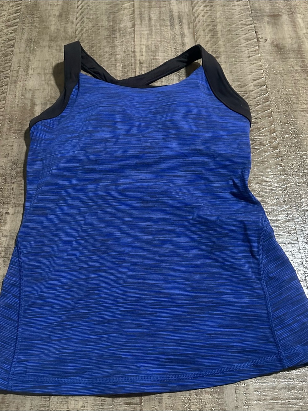 Lucy Blue Tank Black Trim